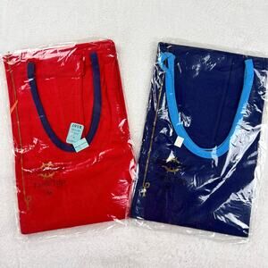 Kingsport Men's Vintage Tank Top Lot Deadstock Blue Red Size Medium NWT